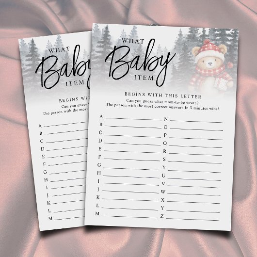 冬熊どのようなベビーアイテム赤ちゃんシャワーゲーム エンクロージャーカード