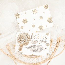 冬熊ベビーシャワーベビー用の本 エンクロージャーカード