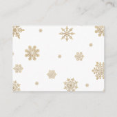 冬熊ベビーシャワーベビー用の本 エンクロージャーカード (裏面)