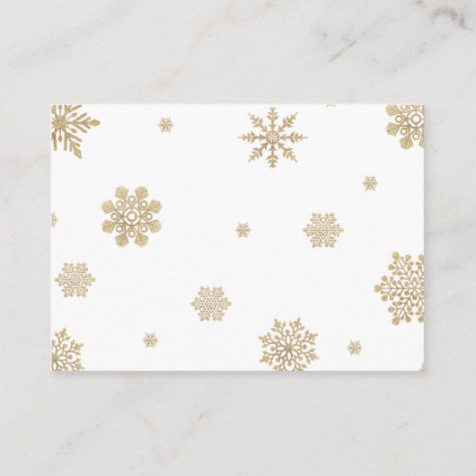 冬熊ベビーシャワーベビー用の本 エンクロージャーカード (裏面)