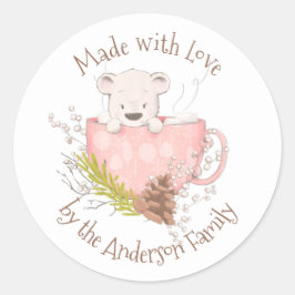 冬熊ホットココアミックスラベル ラウンドシール