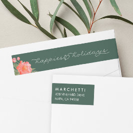 冬牡丹ホリデー ラップアラウンドラベル