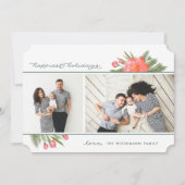 冬牡丹 | 2つのフォトホリデー シーズンカード (正面)