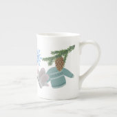 冬物の骨の中国マグカップ ボーンチャイナマグカップ (右)