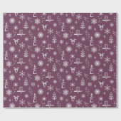 冬物ラッピング紙 – ビート+雪 ラッピングペーパー (フラット)