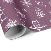 冬物ラッピング紙 – ビート+雪 ラッピングペーパー (ロールコーナー)