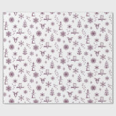 冬物ラッピング紙 – 雪+ビート ラッピングペーパー (フラット)