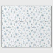 冬物ラッピング紙 – 雪+空 ラッピングペーパー (フラット)