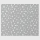 冬物ラッピング紙 – 霧+雪 ラッピングペーパー (フラット)