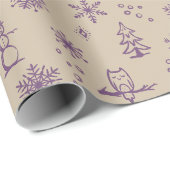 冬物ラッピング紙- Dove + Plum ラッピングペーパー (ロールコーナー)