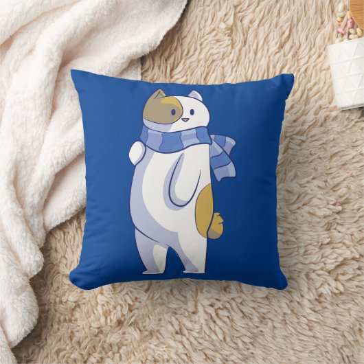 冬猫枕 クッション (ブランケット)