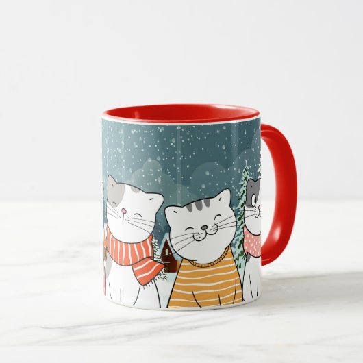 冬猫 マグカップ (正面右)