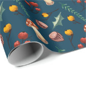 冬用キノコ ラッピングペーパー (ロールコーナー)