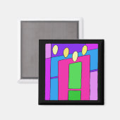 冬用キャンドル磁石 マグネット (正面/裏面)