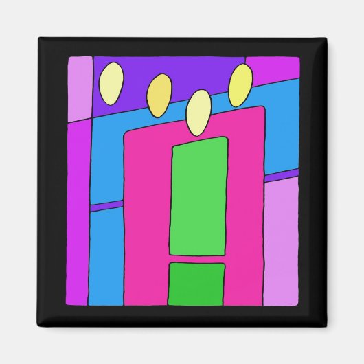 冬用キャンドル磁石 マグネット (正面)