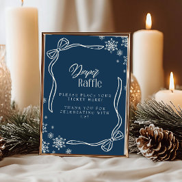 冬用コケットおむつラッフルテーブルサイン 招待状