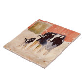 冬用セラミックタイルの牛(6 x 6インチ) タイル (側面)