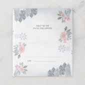  冬用フローラスノーフレークベビーシャワー座席表 プレイスカード (外部開封)