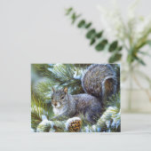 冬用リス ポストカード (スタンド正面)