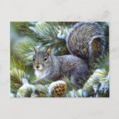 冬用リス ポストカード (正面)
