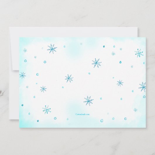 冬男の赤ちゃんシャワー招待状 招待状 (裏面)