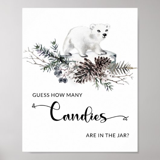 冬男女兼用は何人のキャンディーを推測する ポスター (正面)