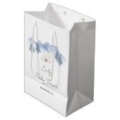 冬男女兼用極熊の赤ちゃんシャワー ミディアムペーパーバッグ (正面アングル)