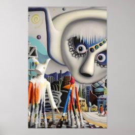 冬疑問に思のジオラマ式土間 ポスター