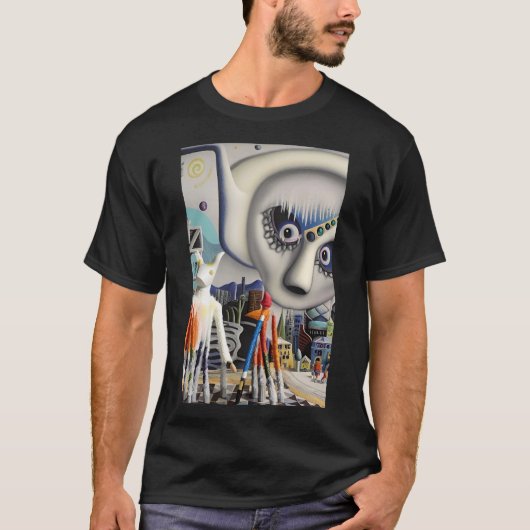 冬疑問に思のジオラマ式土間 Tシャツ (正面)