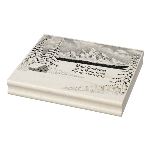 冬疑問に思大木住所スタンプ ラバースタンプ (スタンプ)