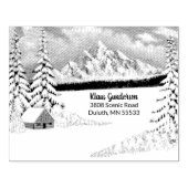 冬疑問に思大木住所スタンプ ラバースタンプ (インプリント)