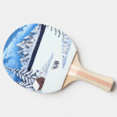 冬疑問に思文字 卓球ラケット (横)
