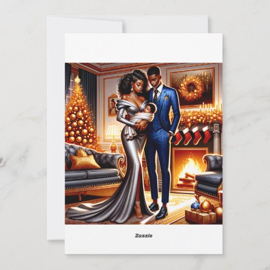 冬疑問に思：子供とその雪だるま創造 シーズンカード (裏面)