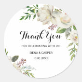 冬白エレガント牡丹お願い ラウンドシール (正面)