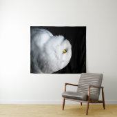 冬白フクロウ タペストリー (インサイチュ(横))