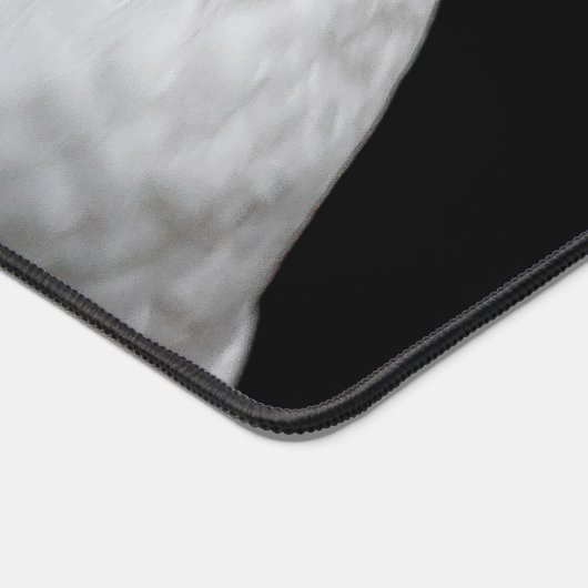 冬白フクロウ デスクマット (コーナー)