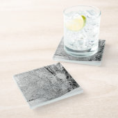 冬白 ガラスコースター (アングル)