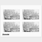 冬白 長方形シール (シート)