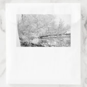 冬白 長方形シール (バッグ)