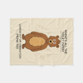 冬眠おもしろい漫画から抜け出す フリースブランケット (正面(横))