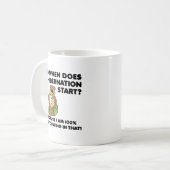 冬眠おもしろマグカップ コーヒーマグカップ (正面左)