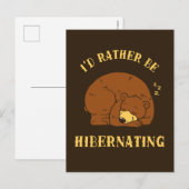冬眠したい ポストカード (正面/裏面)