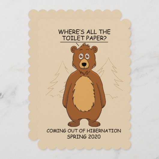 冬眠のおもしろい漫画から抜け出す シーズンカード (正面/裏面)