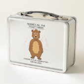 冬眠のおもしろい漫画から抜け出す メタルランチボックス (裏面)