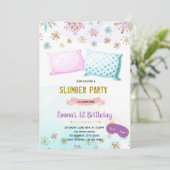 冬眠のお泊まりのお誕生日の招待 招待状 (スタンド正面)