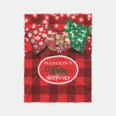 冬眠の誕生日パーティパーソナライズされたー フリースブランケット (正面)