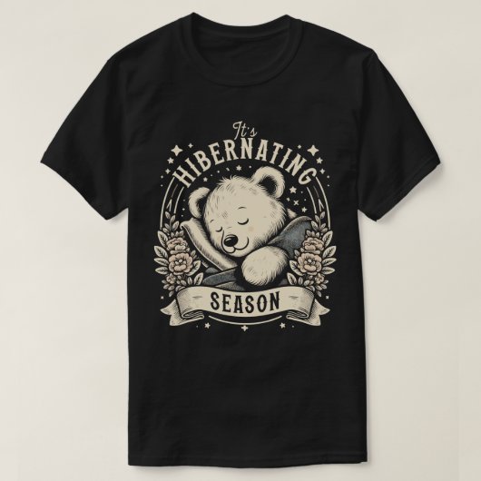 冬眠シーズン Tシャツ (デザイン正面)
