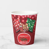 冬眠誕生日パーソナライズされたクリスマス 紙コップ (正面)