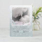 冬着写真出産の発表（縦） 案内状 (スタンド正面)