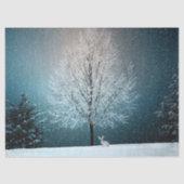 冬素晴らしの木 – ウサギと完成！ 薄葉紙 (正面)